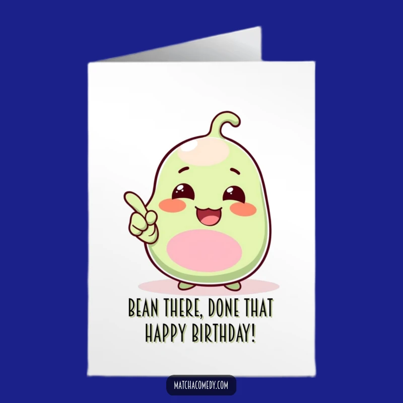 Free Printable Funny Birthday Card: Giggling Matcha Bean DIY Gift for Laughs