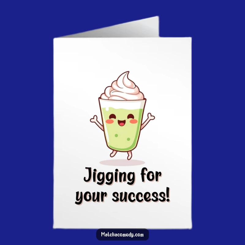 Free Printable Congrats Card: Jiving Matcha Latte, Celebration Downloadable Gift