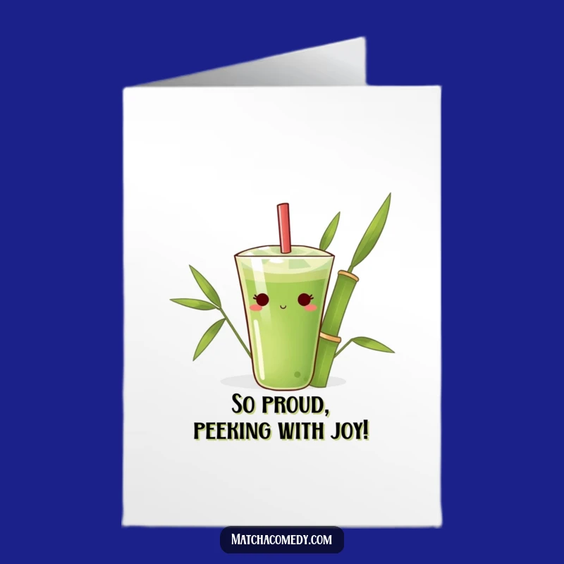 Free Printable Congrats Card: Shy Matcha Cheers to Your Success!