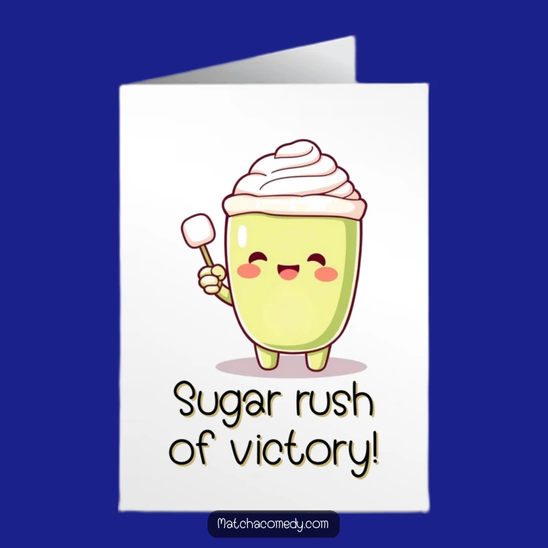 Free Printable Exciting Matcha Latte Congrats Card - Sugar Cube Discovery Downloadable