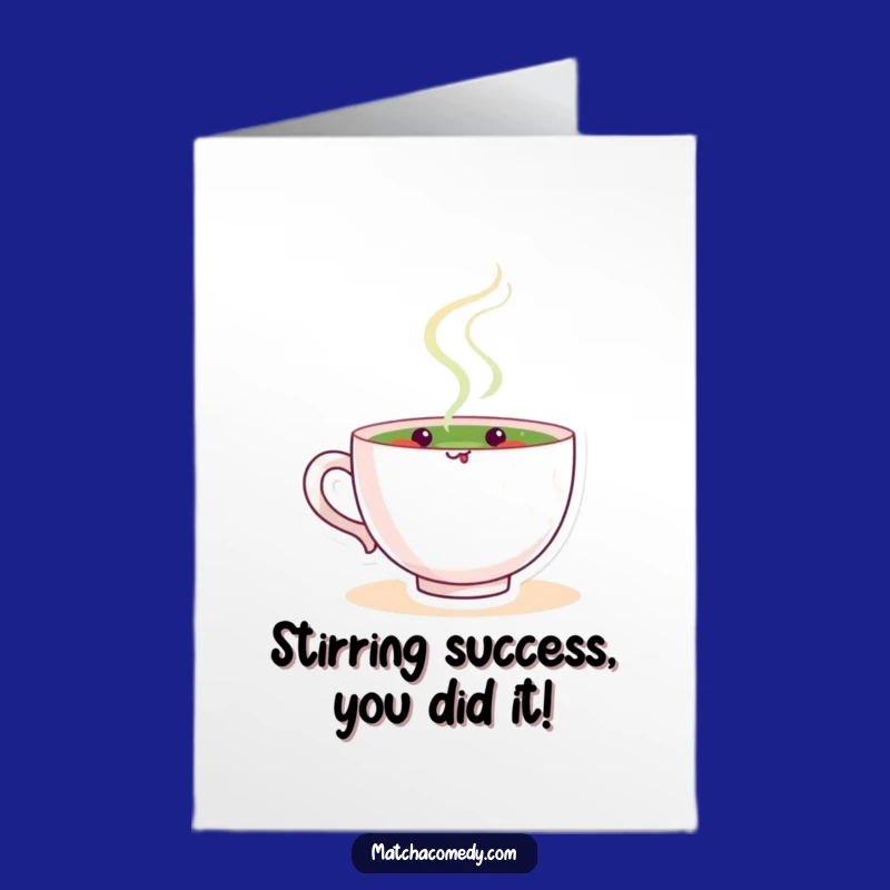 Free Printable Stirring Matcha Congrats Card: Hilarious Downloadable Gift for Festivities