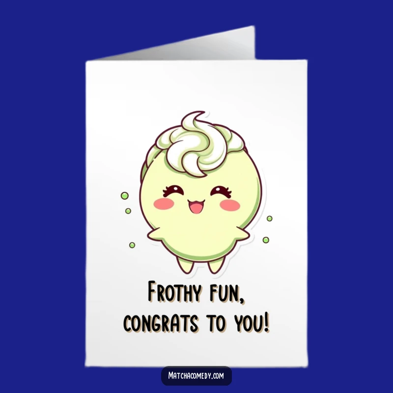 Free Printable Giggling Matcha Congrats Card: Hilarious Downloadable Gift for Joyful Moments