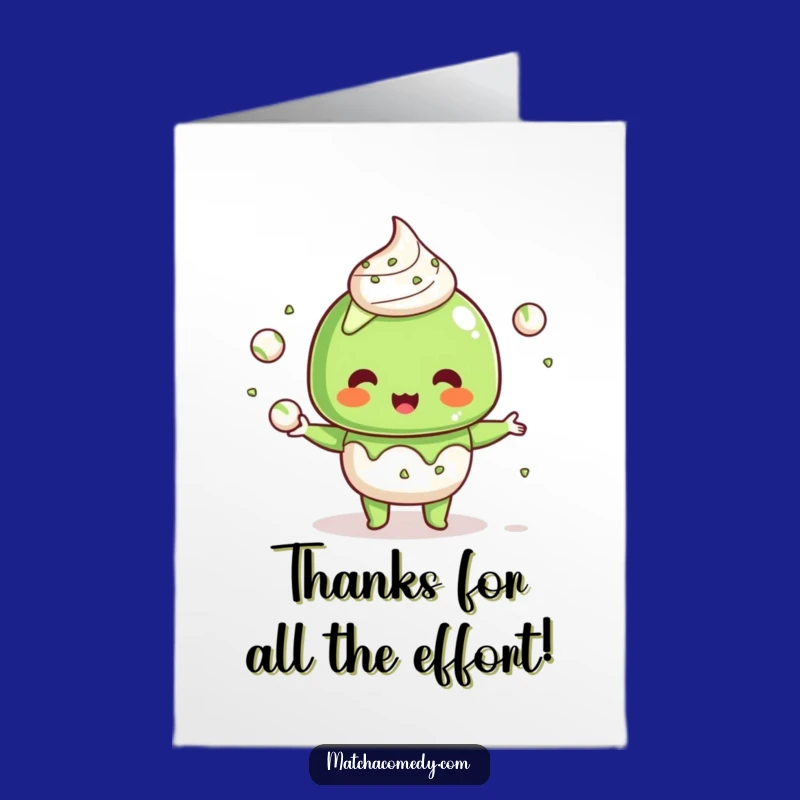 Free Printable Matcha Dessert Thank You Card - Fun Downloadable Greeting