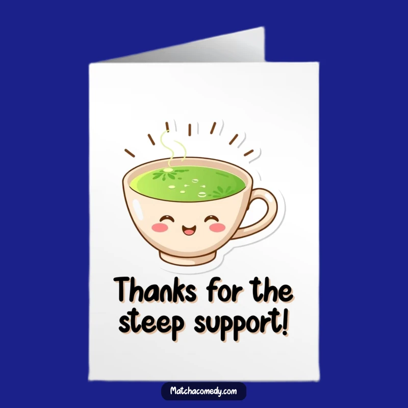 Free Printable Thank You Card: Grateful Matcha Cup, Downloadable Thanks for Tea Enthusiasts