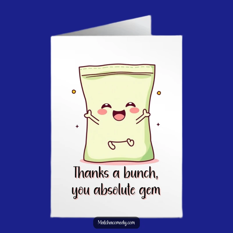 Free Printable Thanks: Jumping Matcha Bag Appreciation Card Downloadable