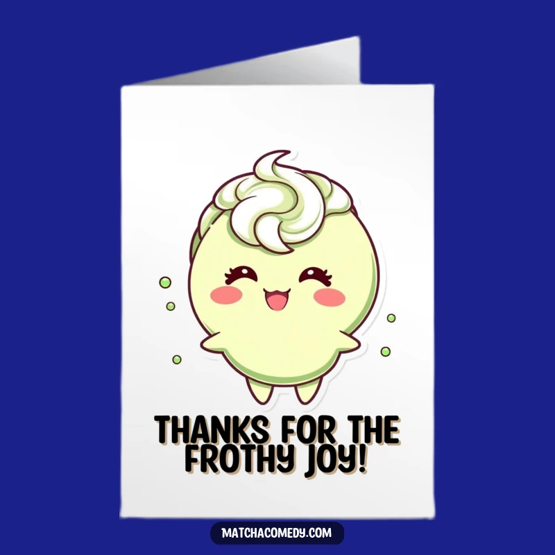 Free Printable Giggling Matcha Thank You Card: Funny Downloadable Gift of Thanks