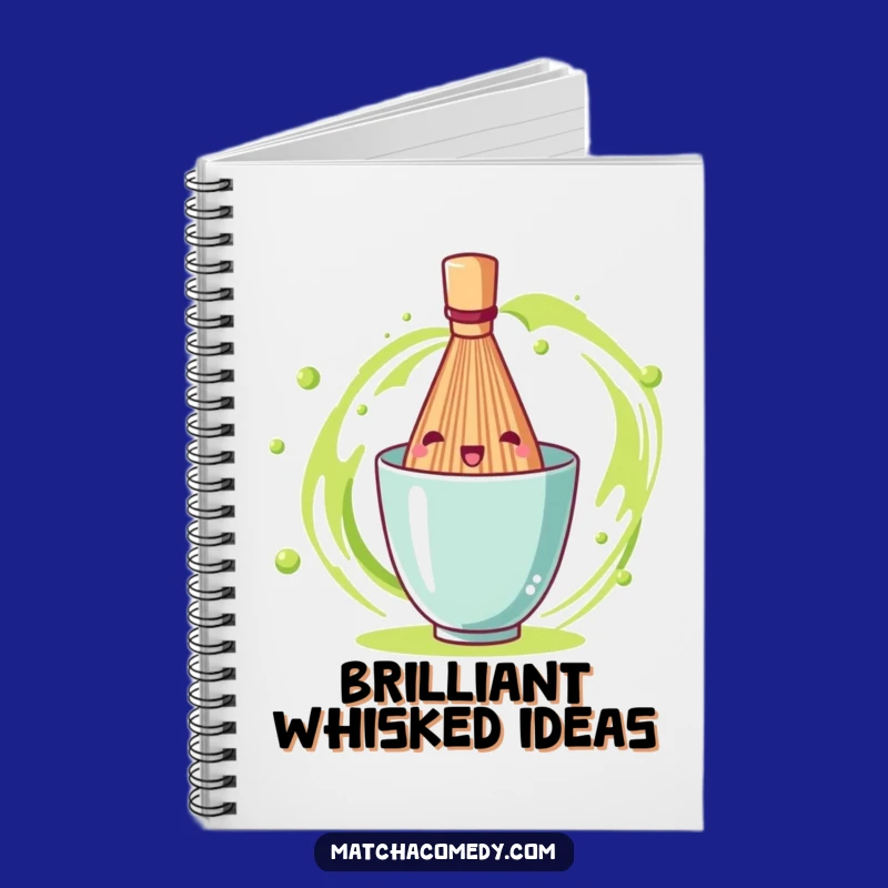 Funny Matcha Whisk Notebook: Capture Ideas with a Spinning Whisk, Perfect Funny Journal Gift!