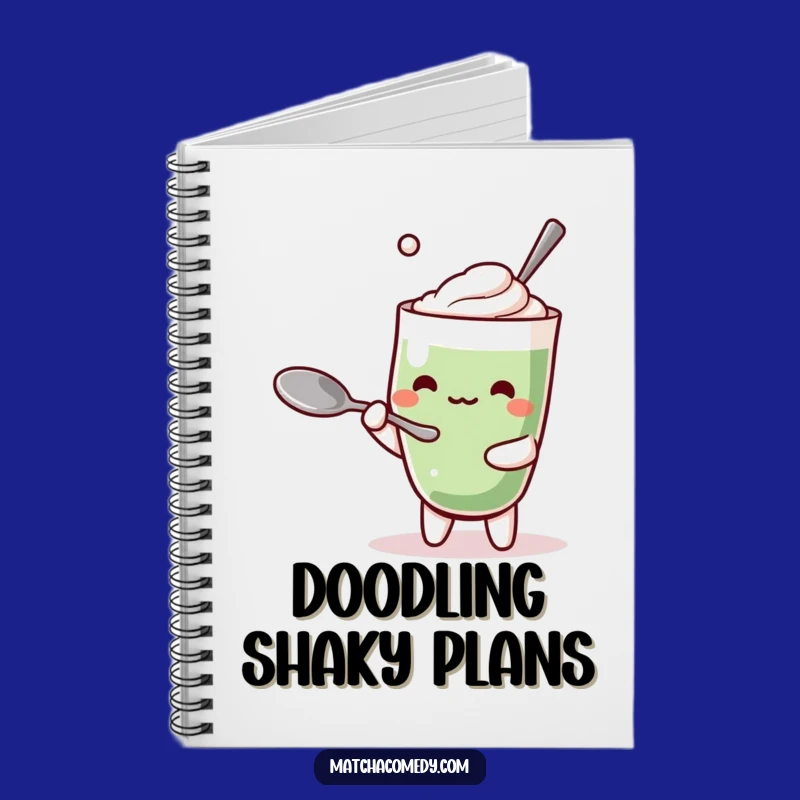 Funny Kawaii Matcha Latte Notebook: Balancing Spoon Ideas, Perfect Funny Gift for Writers