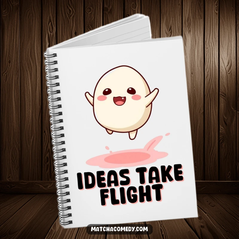 Funny Kawaii Matcha Mochi Leap Notebook: A joyful matcha mochi leaping, perfect for capturing your happy thoughts.