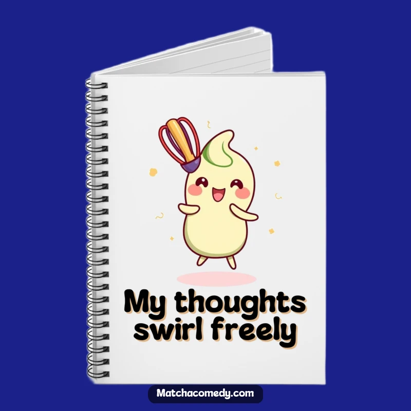 Funny Kawaii Matcha Whisk Notebook - Jot Down Creative Moves