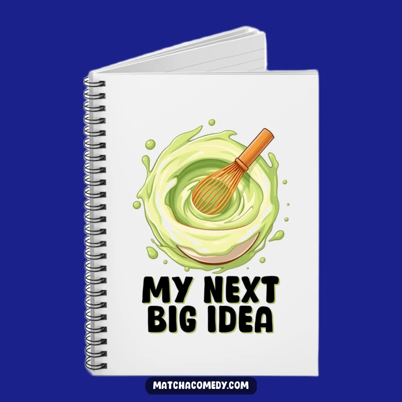 Funny Matcha Whisk Joy Vortex Notebook, Journal Your Creative Thoughts