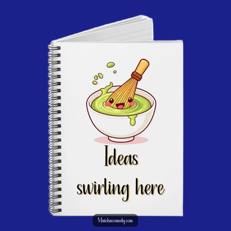 Kawaii Matcha Whisk Spin Notebook: Funny Journal, Perfect for Notes & Gifts