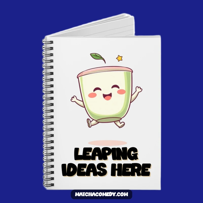 Funny Matcha Leap Notebook: Playful Tea Cup, Perfect for Notes & Gifts!