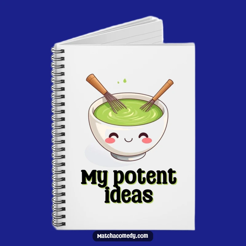 Funny Matcha Whisking Bowl Notebook - Cute Journal for Tea Lovers' Thoughts