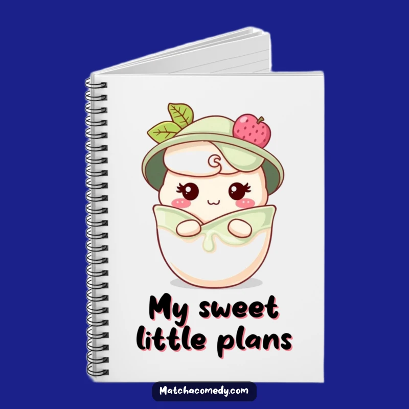 Funny Matcha Parfait Notebook - Cheeky Grin Layers, Journal for Sweet Ideas Gift