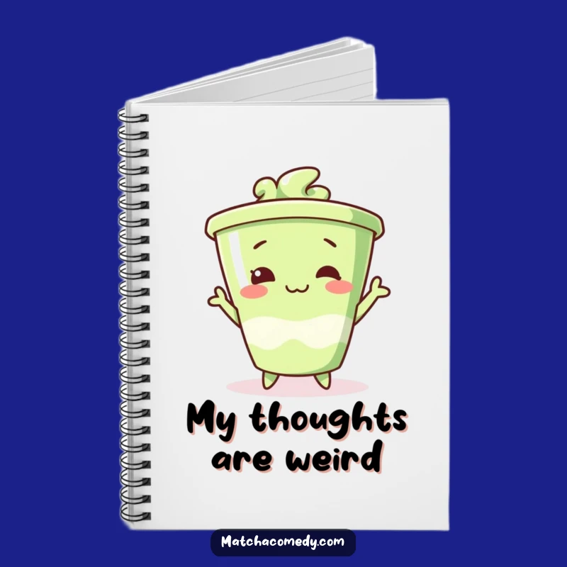 Funny Silly Matcha Notebook, Jot Down Your Goofy Ideas
