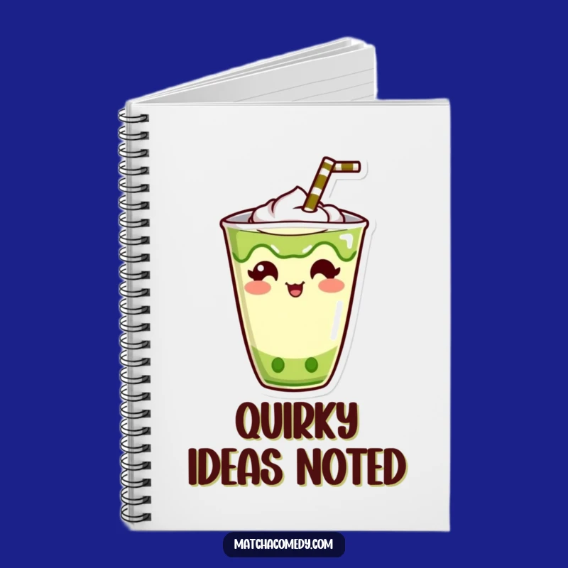 Funny Kawaii Matcha Drink Notebook: Humorous Straw Notes, Perfect Funny Gift for Jotters