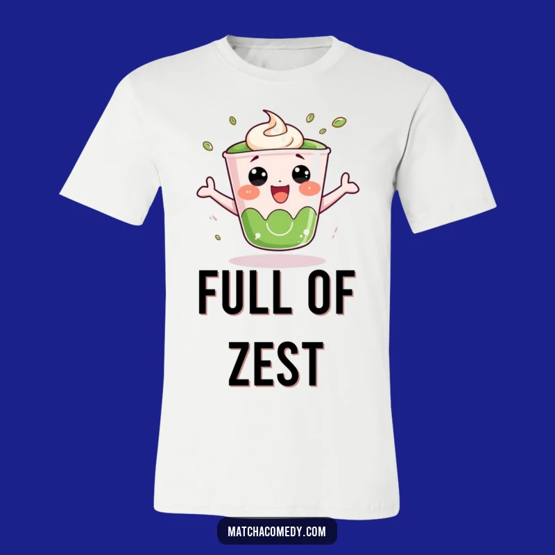Funny Bouncing Matcha Cup T-Shirt: Energetic & Cute Drinkwear Gift