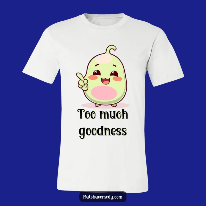 Funny Kawaii Matcha Bean T-Shirt: Giggling Bean Pointing Excitedly - Ultimate Funny Gift!