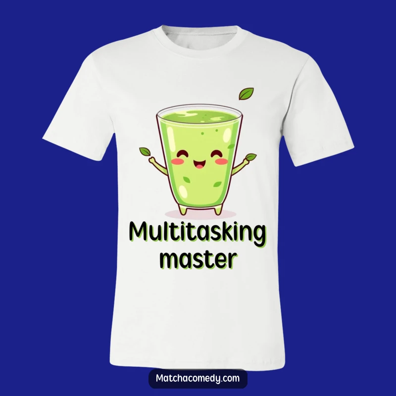 Funny Kawaii Matcha Juggling T-Shirt: Happy Beverage Trick Tee