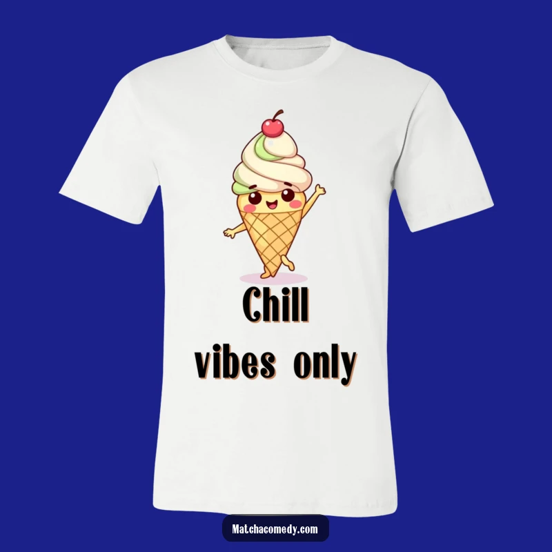 Funny Matcha Ice Cream Dance T-Shirt: Happy Character's Sweet Moves, Awesome Gift!