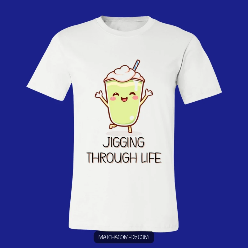 Kawaii Matcha Latte Jig Funny T-Shirt: Joyful Character Tee, Great for Gift Giving