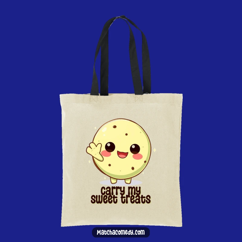 Funny Kawaii Matcha Cookie Tote Bag: Cheerful Wave Style, Practical and Funny Gift