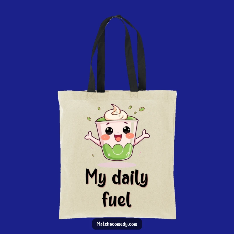 Funny Bouncing Matcha Cup Tote Bag: Cute & Energetic Bag Gift