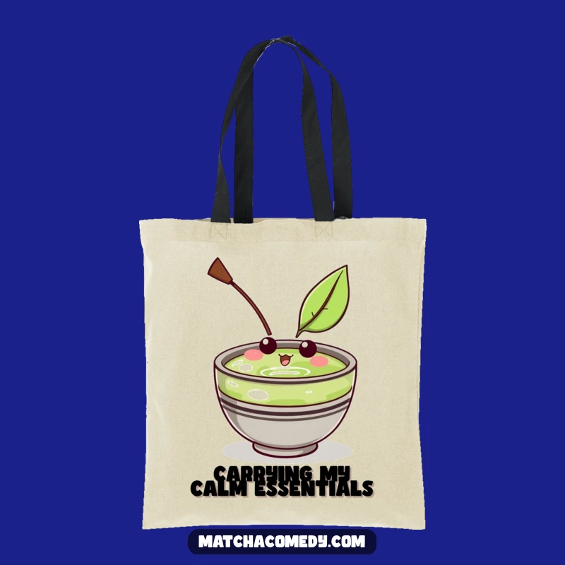 Funny Kawaii Matcha Bowl Tote Bag: Amused Leaf Style, Practical and Funny Gift