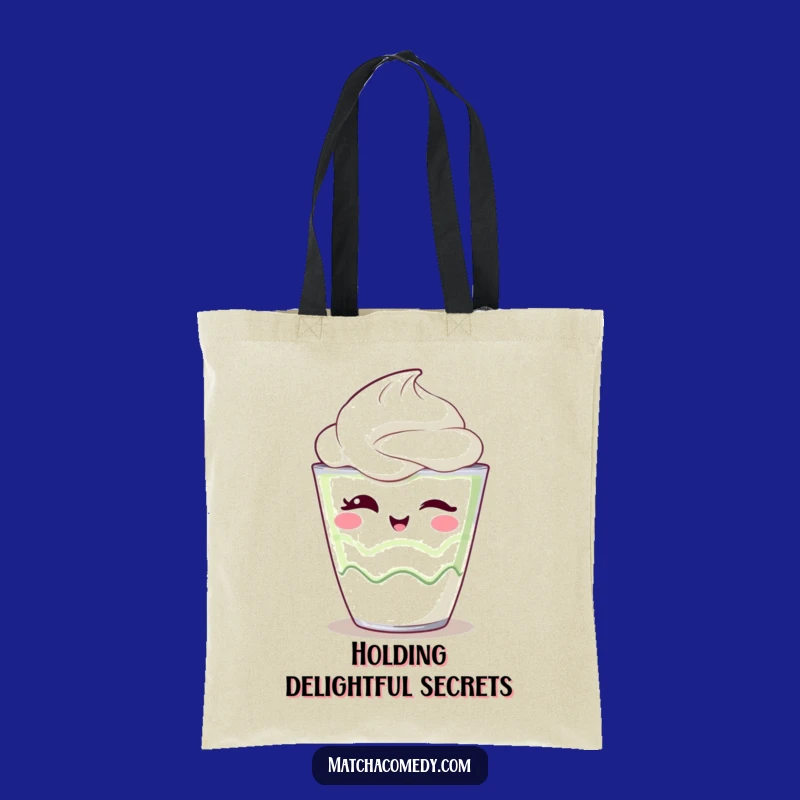 Funny Kawaii Matcha Parfait Tote Bag - Carry Your Sweetness Playfully