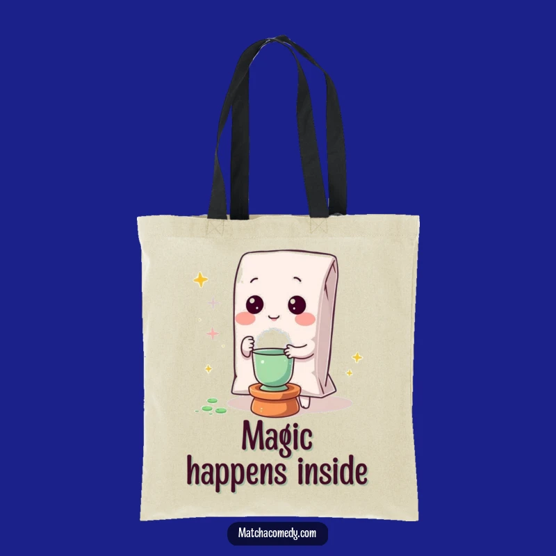 Funny Kawaii Matcha Powder Magic Tote Bag - Whimsical Accessory for Everyday