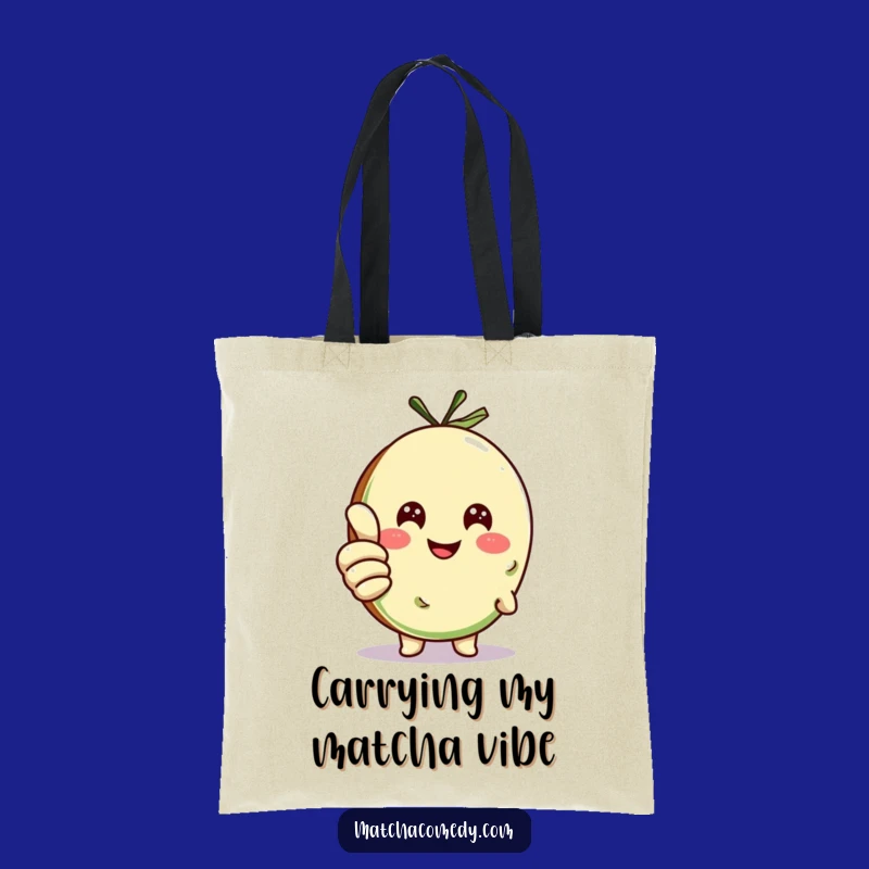Funny Matcha Cookie Thumbs Up Tote Bag, Eco-Friendly & Hilarious Accessory
