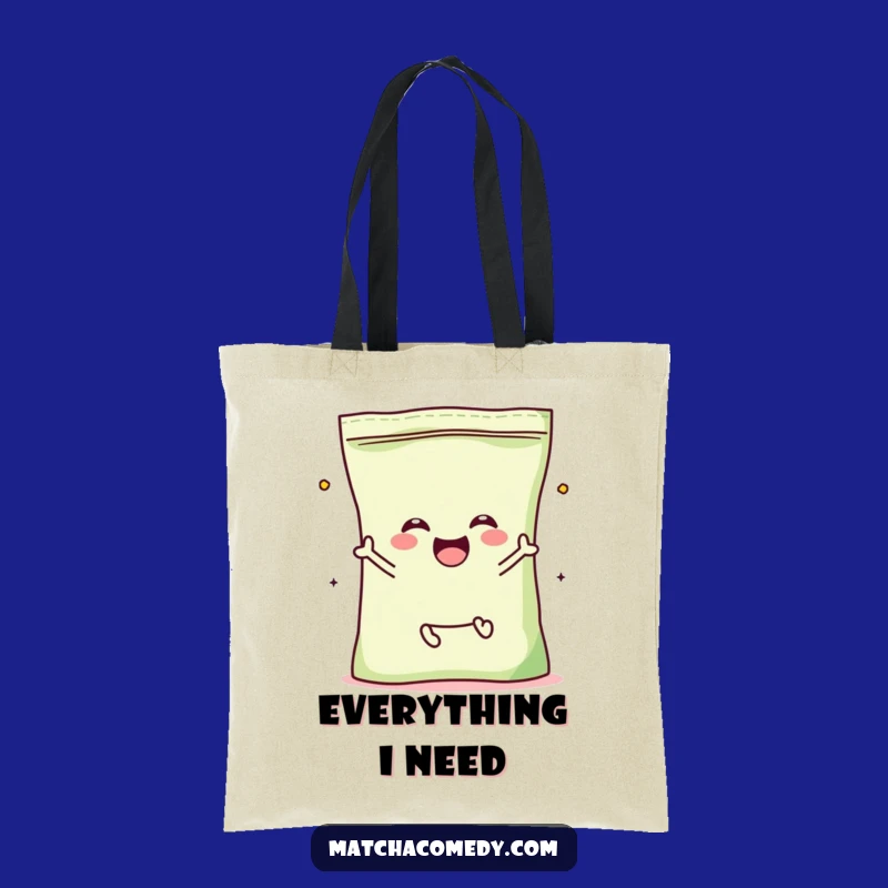 Funny Matcha Powder Bag Jump Tote Bag: Kawaii Character's Joyful Leap, Practical Gift!