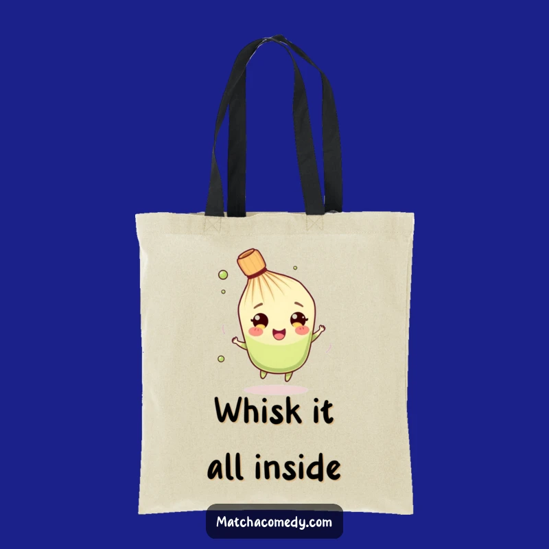 Funny Matcha Whisk Tote Bag: Spin Your Essentials - Practical Funny Gift!