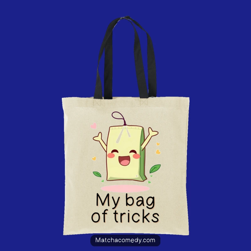 Funny Matcha Tea Bag Tote Bag: Carry Your Day with Joyful Somersault Style
